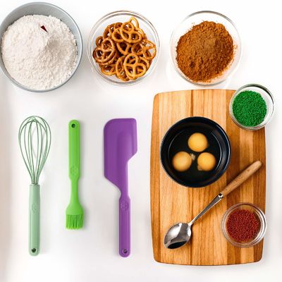 8 Pcs Nonstick Colored Slotted Spoon Silicone Kitchen Utensil Sets