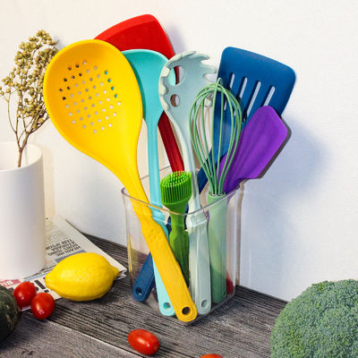 8 Pcs Nonstick Colored Slotted Spoon Silicone Kitchen Utensil Sets