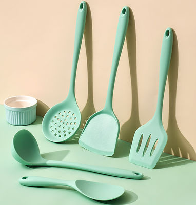5 Pcs Household Heat Resistant Silicone Cooking Utensil Set Spatula