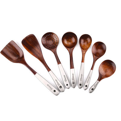 Nonscratching Wooden Kitchen Utensil Set Handmade For Multipurposes