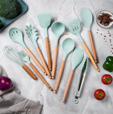 undegradable Silicone Kitchen Utensil Sets , Minimalist 12 Piece Silicone Utensil Set