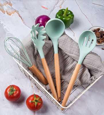undegradable Silicone Kitchen Utensil Sets , Minimalist 12 Piece Silicone Utensil Set