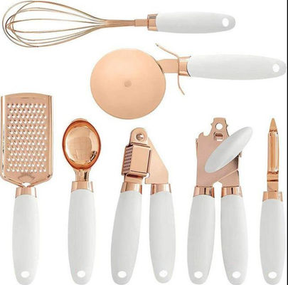 Copper Coated  7 PC Stainless Steel Kitchen Gadget Set Utensils