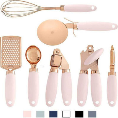 Copper Coated  7 PC Stainless Steel Kitchen Gadget Set Utensils