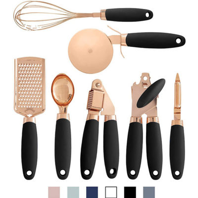 Copper Coated  7 PC Stainless Steel Kitchen Gadget Set Utensils