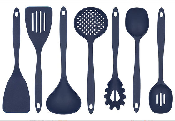 Cooking kitchen utensil set-7 pieces,suitable for non-stick cookware,blue