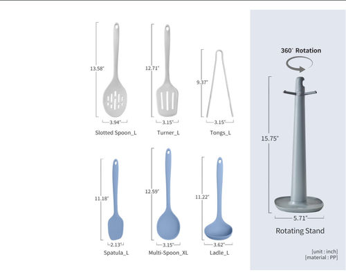 7-Pieces Premium Kitchen Silicone kitchen Utensils Set Heat Resistant