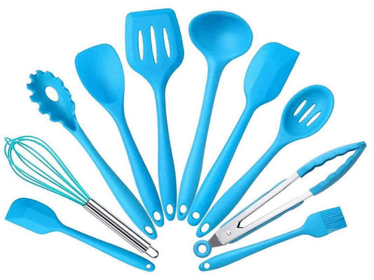 10 Pieces/Group Silicone Heat-Resistant Kitchen Cooking Utensils