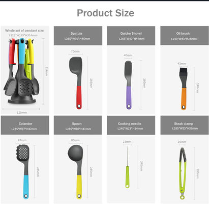 Ergonomic Nylon Kitchen Utensil Sets 7pcs With TPR Handles