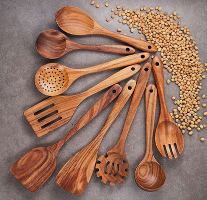 Toxinfree Wooden Kitchen Utensil Set Spoon Set Non Scalding Nonmelting