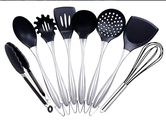 Silicone Cooking Utensil Set, 8 Piece Kitchen Utensils Set Kitchen Gadgets