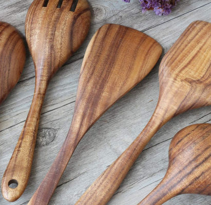 Stainfree Wooden Kitchen Tools Set Toxinproof , NonBPA Wooden Cooking Set