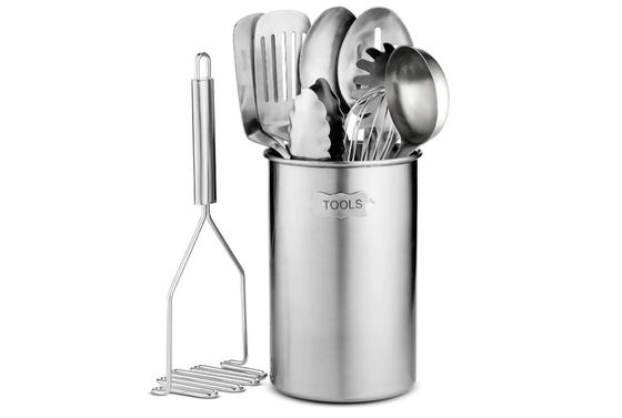 Non Stick Stainless Steel Kitchen Utensil Sets Fingerprintfree OEM Available