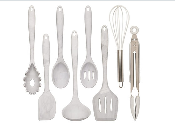 Multipurpose 8 Piece Kitchen Utensil Set , Antiodor Silicone Utensils Kitchen Set