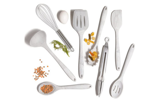 Multipurpose 8 Piece Kitchen Utensil Set , Antiodor Silicone Utensils Kitchen Set