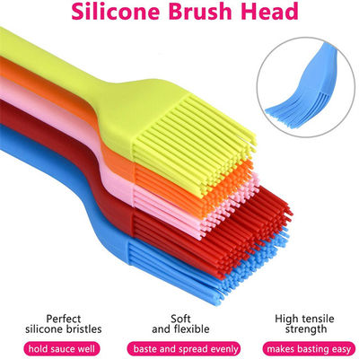 FDA Long Handle Silicone Basting Brush , OEM Silicone Bbq Basting Brush