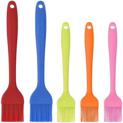 FDA Long Handle Silicone Basting Brush , OEM Silicone Bbq Basting Brush