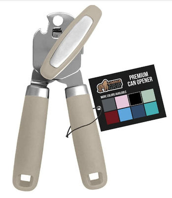 Manual Can Opener, Hand-Held Comfortable Grip, Large Easy-To-Turn Knob