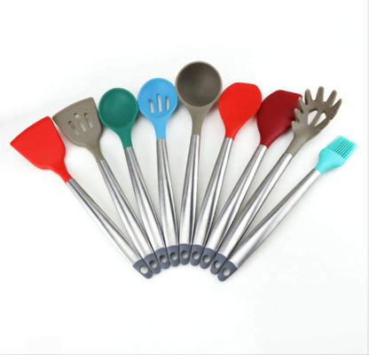 Ergonomic Silicone Kitchen Utensil Sets OEM Available With SS Blade