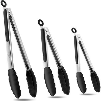 BPA Free Kitchen Food Tongs , Noncorrosive Catering Tongs Stainless Steel