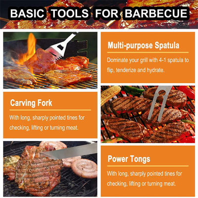 Multipurpose Bbq Grill Tool Set Elongated Odorless Extra Thick