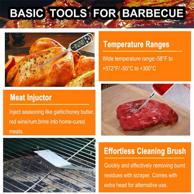 Multipurpose Bbq Grill Tool Set Elongated Odorless Extra Thick