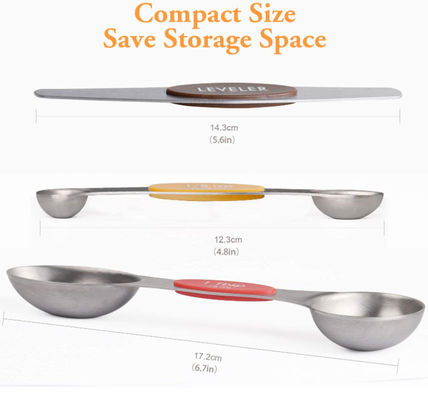 Multifunction Stainless Steel Utensil Set , Nondeform steel measuring spoon set