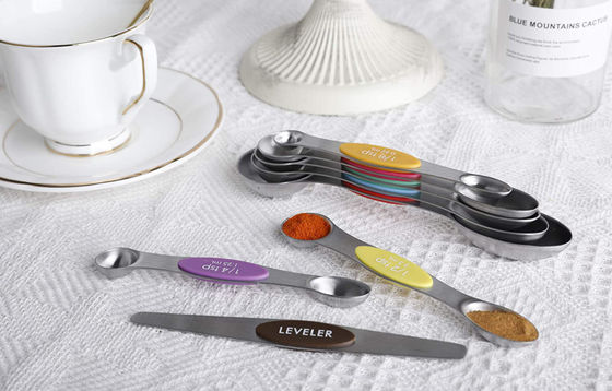 Multifunction Stainless Steel Utensil Set , Nondeform steel measuring spoon set