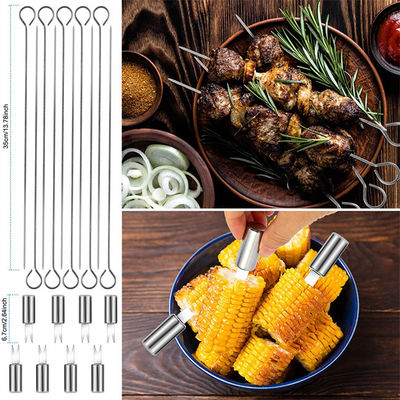 Silver BBQ Utensil Set Heatinsulated Antirust With Storage Bag