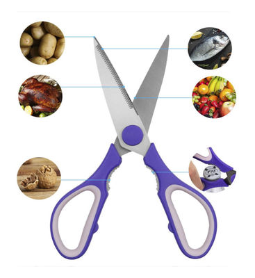 With COLOR Set Of 2 Multipurpose Scissors Stainless Steel Kitchen Shears With Blade