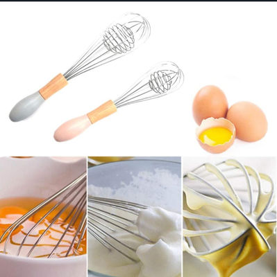 Antiscald Egg Beater Stainless Steel , Nonslip Whisk Cooking Utensil