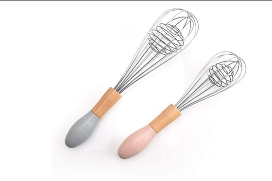 Antiscald Egg Beater Stainless Steel , Nonslip Whisk Cooking Utensil