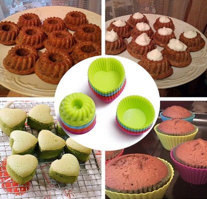 Multiapplication Silicone Baking Moulds Heat Resistant 5 Pans 3 Cups