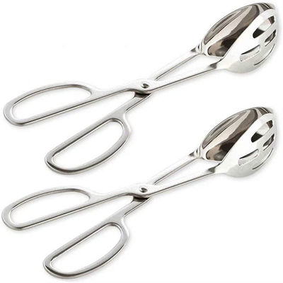 Polished Stainless Steel Salad Tongs Toxinfree For Multiapplication