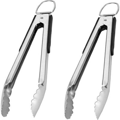 Locking Grill Kitchen Food Tongs Nonslip Silicone Comfort Grip