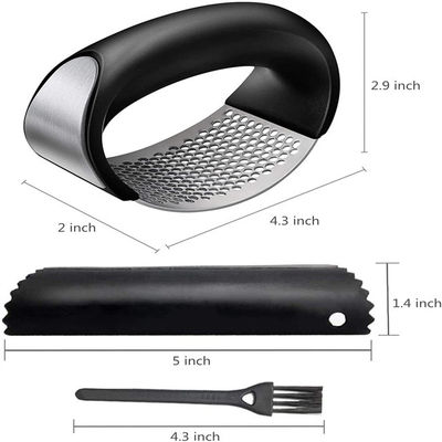 ODM Available Arc Shaped Garlic Press Sanding Surface Ergonomic