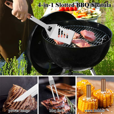 FDA Heavy Duty BBQ Tools Gift Set Extra Thick Stainless Steel Grill Utensils