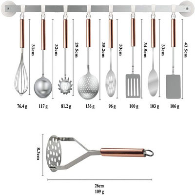 Sustainable 304 Stainless Steel Cooking Utensil Set Kitchen Gadgets Cookware Set