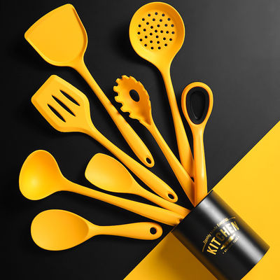 Nonstick 8 Pcs Silicone Cooking Spoons Utensils Set For Kitchen