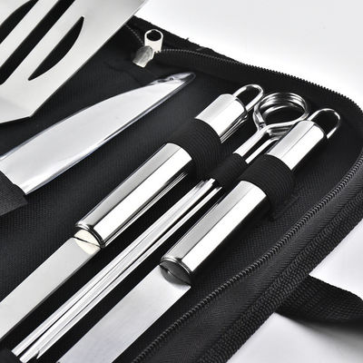 BBQ 5 Piece Family Outdoor Portable Cloth Bag Tools For Barbecue