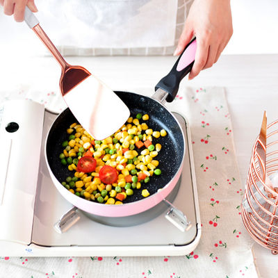 7 Pcs Cooking Utensils Set Stainless Steel Heat Resistant Rose Gold Kitchen Accessories