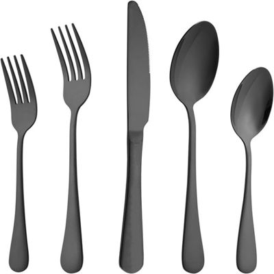 5 Pieces Stainless Steel Safe Flatware Cutlery Set Utensil Kitchen Cookware Sets