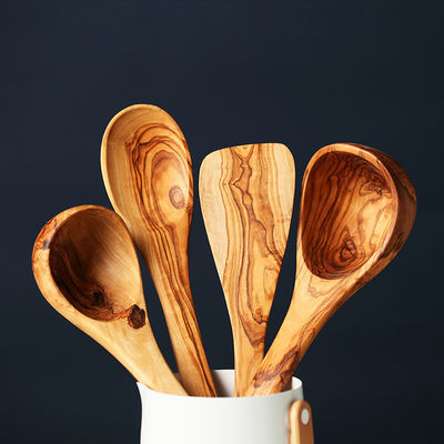 Olive Wooden Kitchen Utensil Set Handmade Kitchen Porridge Spoon Spatula