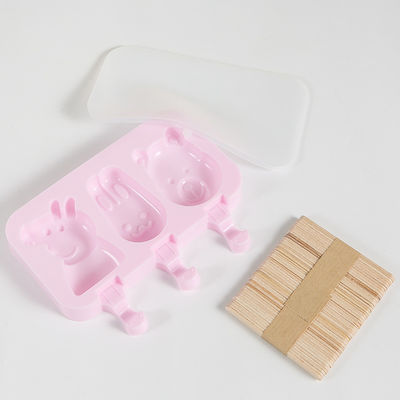 Silicone Homemade Cartoon Ice Cube Model Household Ice Cream Popsicle Mold