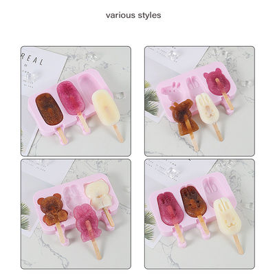 Silicone Homemade Cartoon Ice Cube Model Household Ice Cream Popsicle Mold