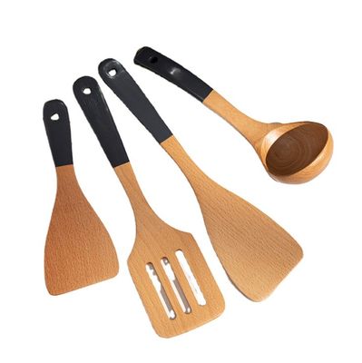 Custom Teak Wooden Kitchen Utensil Set Kitchenware Tool Food Grade