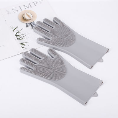 Silicone Reusable Rubber Dishwashing Mitten For Household Bathroom Pet Bathing Cars Fruit