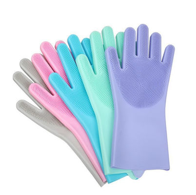 Silicone Reusable Rubber Dishwashing Mitten For Household Bathroom Pet Bathing Cars Fruit