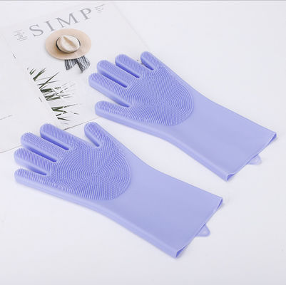 Silicone Reusable Rubber Dishwashing Mitten For Household Bathroom Pet Bathing Cars Fruit