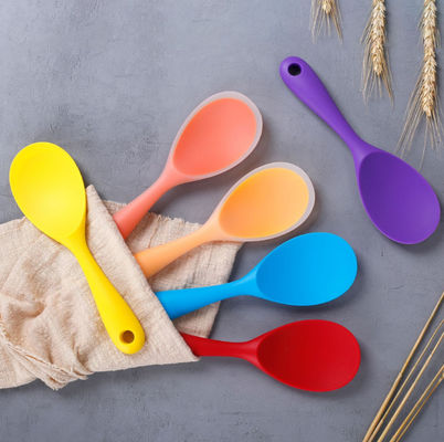 6 Pack Non Stick Silicone Rice Spoon Paddle Food Service Spoon